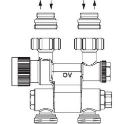 OVENTROP L'armature D'assemblage De La TF Avec Des Radiateurs Femme 1/2 " 1184035 -OVENTROP Soldes 45066351 3