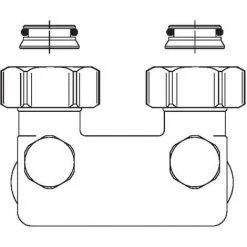 OVENTROP Inverseur Avec Arrêt, Double Angle, La Distance Du Tuyau 50 Mm 1016462 -OVENTROP Soldes 45080261 3