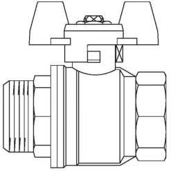 OVENTROP Robinet à Boisseau Sphérique Optibal Poignée Papillon, PN 16 1076303 -OVENTROP Soldes 45080475 4