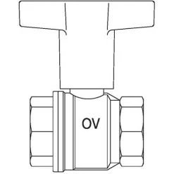 OVENTROP T-handle Vanne à Boisseau Sphérique Optibal PN 16, Laiton 1077110 -OVENTROP Soldes 45080483 3