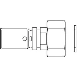 OVENTROP Connexion Appuyez Sur Cofit P Avec écrou, Cru 1512147 -OVENTROP Soldes 45080650 4