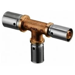 Press-T-piece Cofit PD-HT Laiton Rouge, Sortie Centrale Et Passage Redu 20 X 16 X 16 Mm OVENTROP