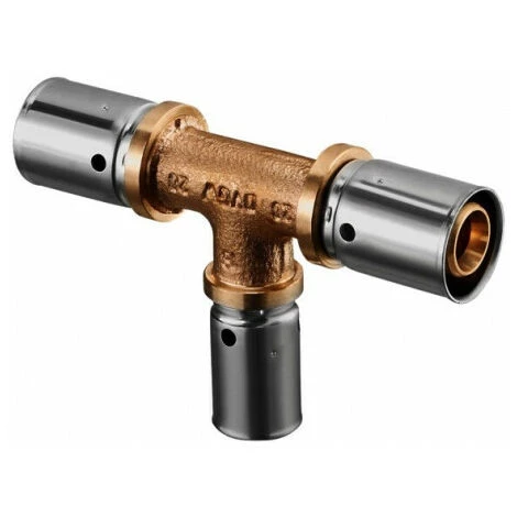 Press-T-piece Cofit PD-HT Bronze, Sortie Centrale Réduite 25 X 20 X 25 Mm OVENTROP 3 Press-T-piece Cofit PD-HT Bronze, Sortie Centrale Réduite 25 X 20 X 25 Mm OVENTROP