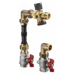 Kit De Raccordement Compteur De Chaleur Avec Cocon QTZ, Forme D'angle, DN 25 180 - 1300 L / H OVENTROP