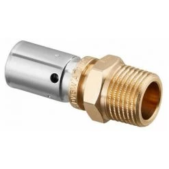 Raccord à Sertir Cofit PD-HT Laiton, Avec Filetage Extérieur 16 X 2,2 Mm X R 1/2 Pouce OVENTROP