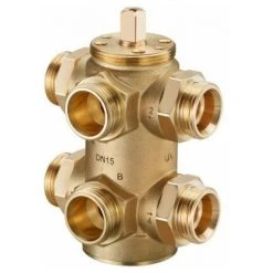 OVENTROP RobinetA TOURNANT SPHERIQUE 6 VOIESOPTIBAL W6 , DN15, 3/4 M