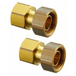 OVENTROP JEU DE 2 DOUILLES FILETEES FEMELLE DN15