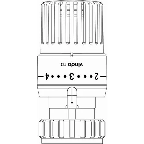 Thermostat Vindo TH OVENTROP - 7-28 °C, 0 * 1-5 - Bulbe Liquide, Modèle Blanc - 1013076 4 Thermostat Vindo TH OVENTROP - 7-28 °C, 0 * 1-5 - Bulbe Liquide, Modèle Blanc - 1013076 – Image 2