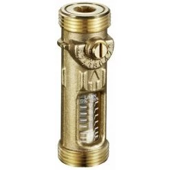 Robinet D'équilibrage OVENTROP Hycoflow VTB - Avec Affichage Du Débit, DN 25, Filetage Mâle à Joint Plat Des Deux Côtés - 1060908